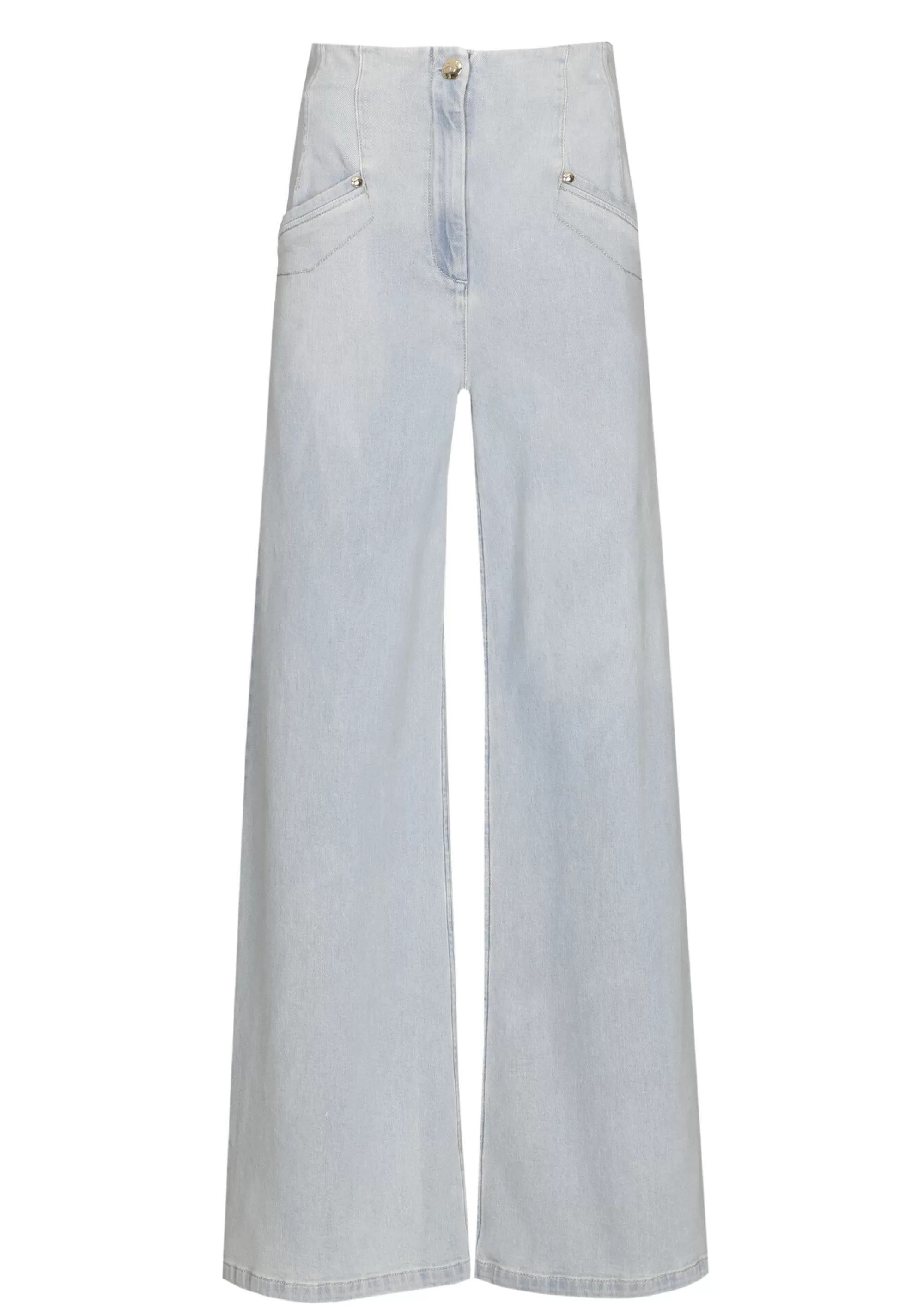 Caroline Biss Broeken*1525-25 / Soepelvallende Jeans, Wijd Been, High Waist