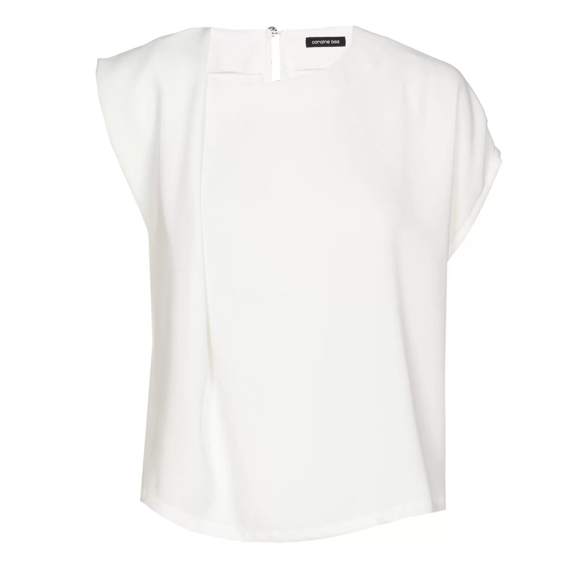 Caroline Biss Tops*1621-91 / Soepelvallende Asymmetrische Korte Top